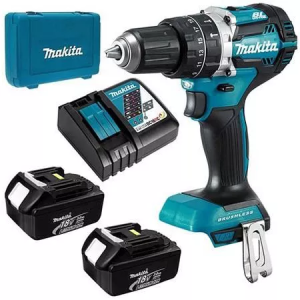 Máy khoan búa, vặn vít dùng pin Makita DHP484RFE (kèm 2 pin 3.0AH + sạc nhanh)