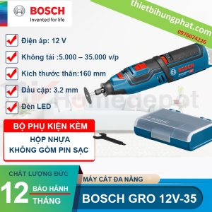 Máy cắt xoay đa năng pin Bosch GRO 12V-35 (Solo)