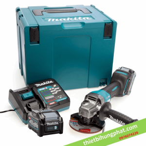 Máy mài góc dùng pin Makita GA013GM201 (125mm)(kèm 02 pin 4.0Ah + sạc nhanh)