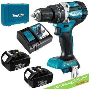 Máy khoan, vặn vít dùng pin Makita DDF487RFJ(kèm 02 pin 3.0 + sạc nhanh)