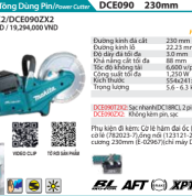 Máy cắt bê tông dùng pin Makita DCE090T2X2 (Sạc nhanh(DC18RC), 2 pin 5.0Ah(BL1850B)) Máy cắt bê tông dùng pin Makita DCE090T2X2 (Sạc nhanh(DC18RC), 2 pin 5.0Ah(BL1850B))