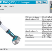 Đèn LED dùng pin DML807 (Không kèm pin, sạc) Đèn LED dùng pin DML807 (Không kèm pin, sạc)