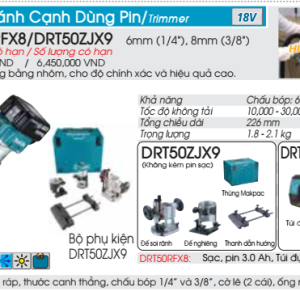 Máy đánh cạnh dùng pin Makita DRT50ZJX9