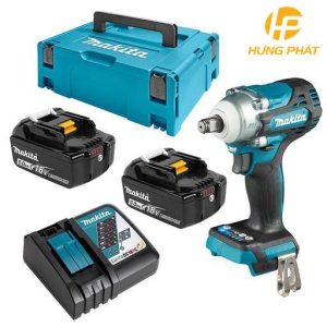 Máy siết bu lông dùng pin Makita DTW300RTJ (Sạc nhanh(DC18RC), 2 pin 5.0Ah(BL1850B))