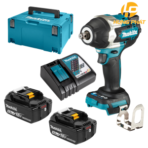 Máy siết bu lông dùng pin Makita DTW700TJX1 (12.7MM/ Sạc nhanh(DC18RC), 2 pin 5.0Ah(BL1850B))