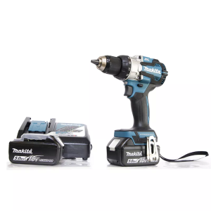 Máy khoan búa, vặn vít dùng pin Makita DHP489RTJ (BL)(18V) (2 pin 5.0Ah(BL1850B), sạc nhanh(DC18RC))