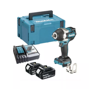 Máy siết bu lông dùng pin Makita DTW700TJX1 (12.7MM/ Sạc nhanh(DC18RC), 2 pin 5.0Ah(BL1850B))