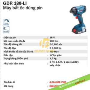 Máy bắt vít tường khô Bosch GTB 650 MỚI (06014A20K0)
