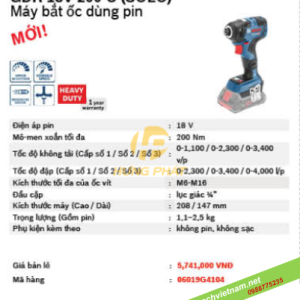 Máy vặn vít dùng pin Bosch GDR 18V-200 C (SOLO)